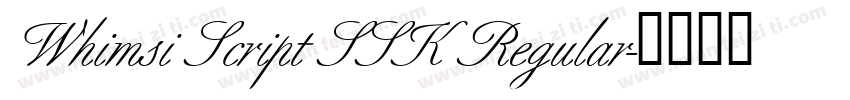 Whimsi Script SSK Regular字体转换